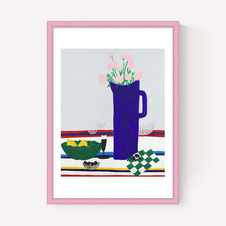 Blue Vase on Table