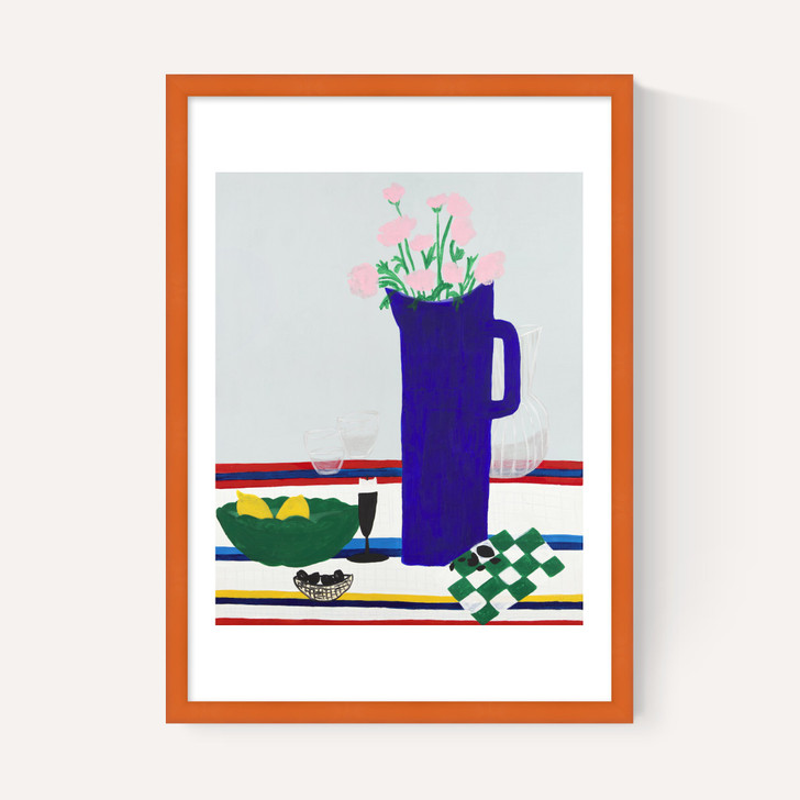 Blue Vase on Table