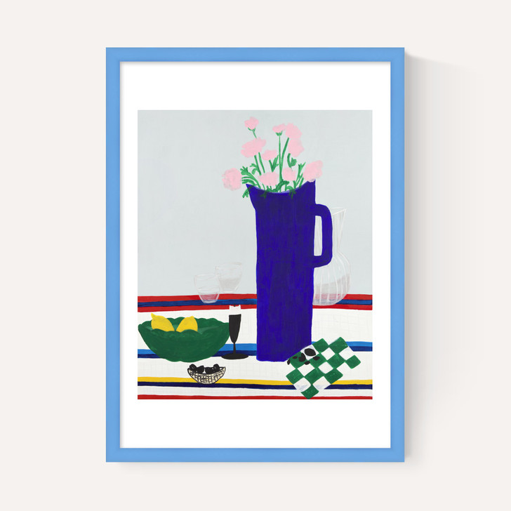 Blue Vase on Table