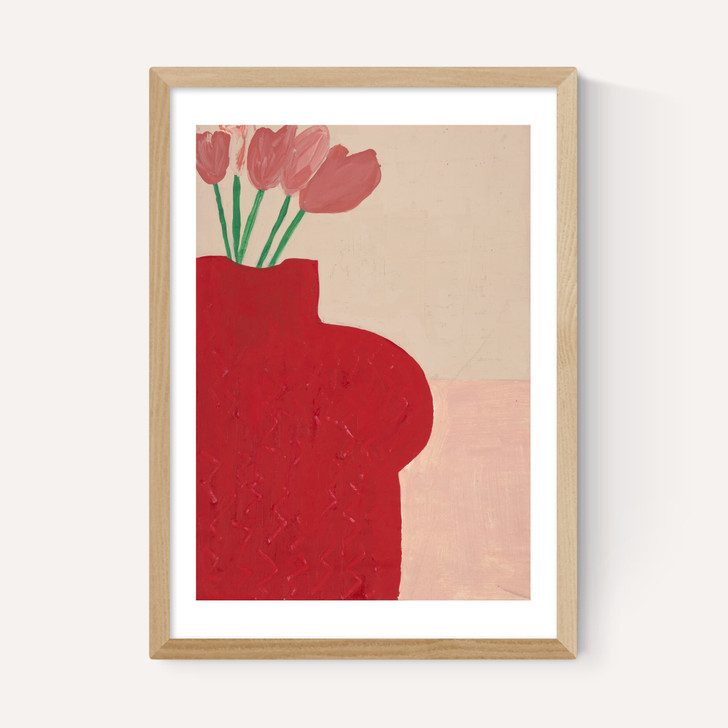 Red Bust Vase