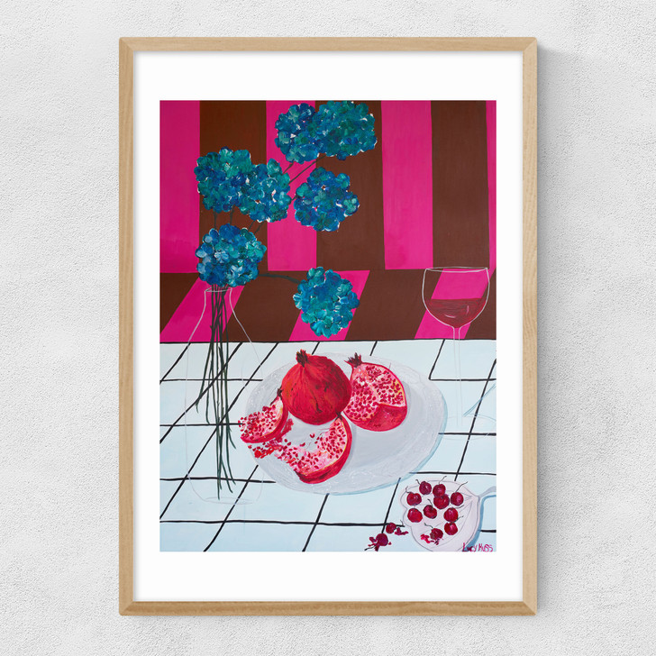 Forbidden Fruit I Narrow Oak Frame