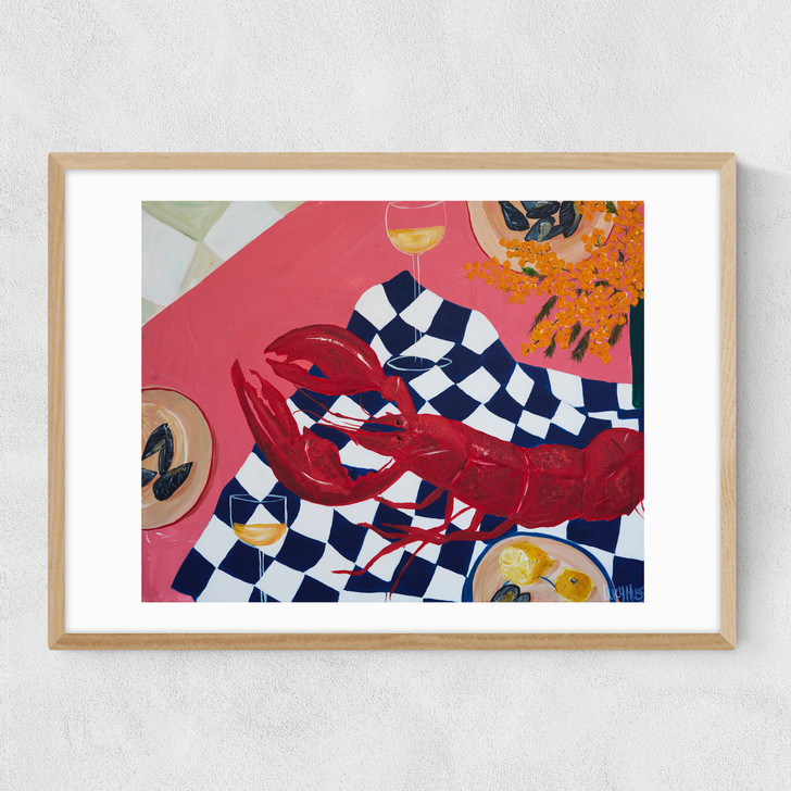 Dinner with a Sea View Narrow Oak Frame