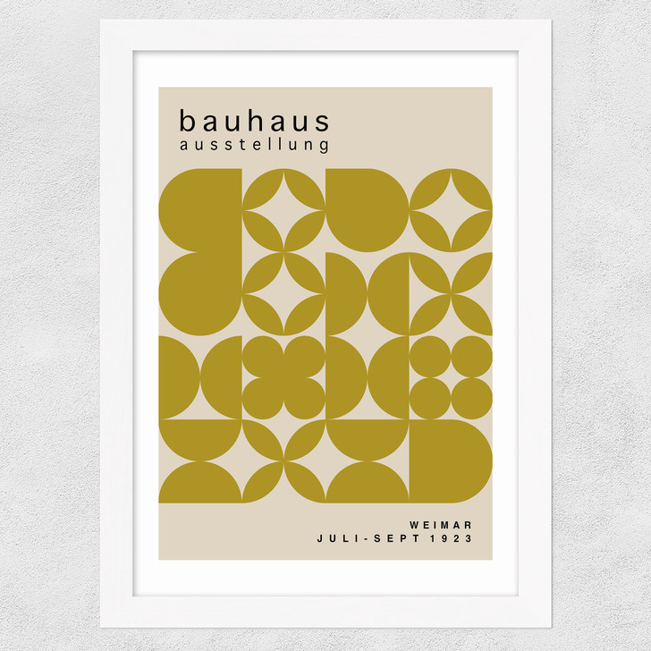 Bauhaus Mosaic Wide White Frame