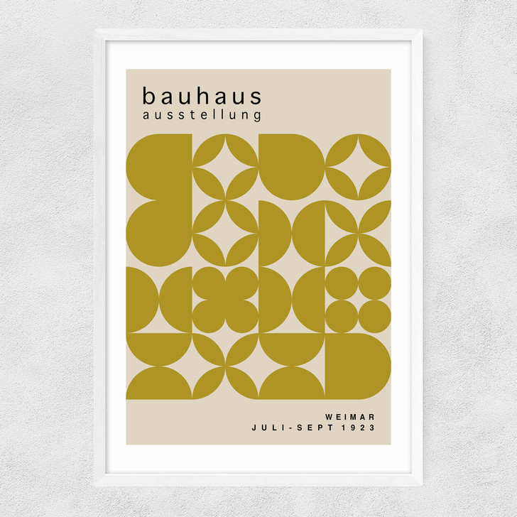 Bauhaus Mosaic Narrow White Frame