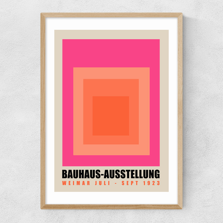 Bauhaus Squares Narrow Oak Frame Bauhaus Squares Narrow Oak Frame