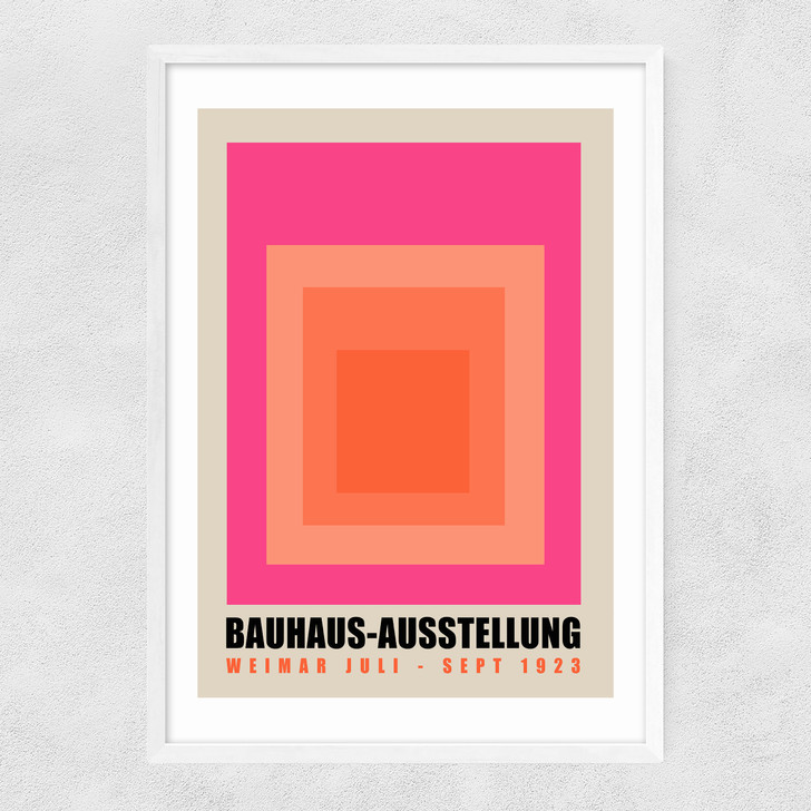 Bauhaus Squares Narrow White Frame Bauhaus Squares Narrow White Frame