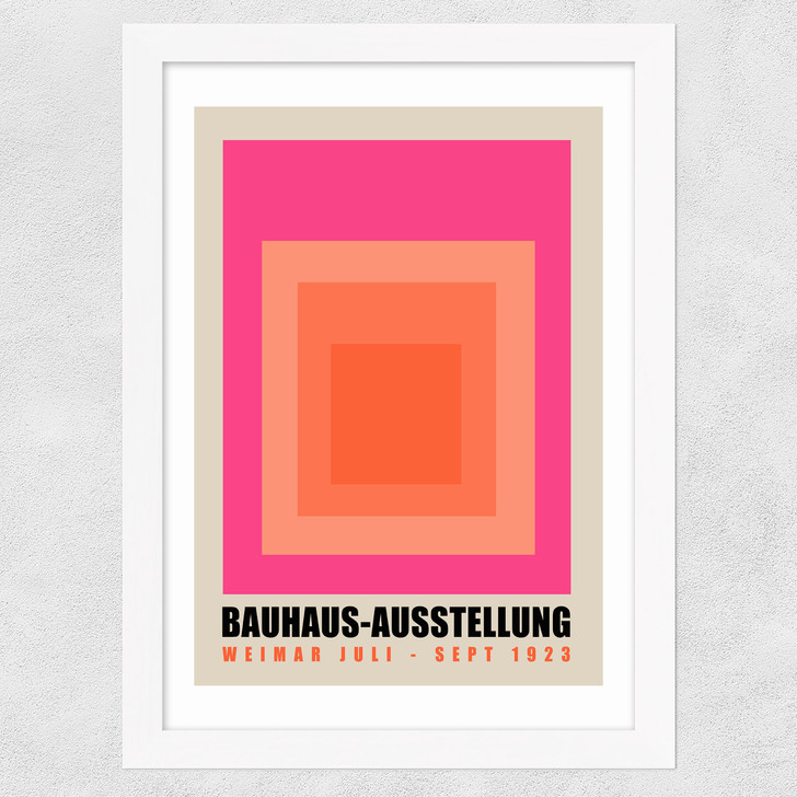 Bauhaus Squares Wide White Frame Bauhaus Squares Wide White Frame