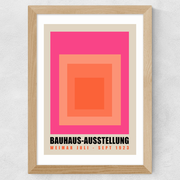 Bauhaus Squares Wide Oak Frame