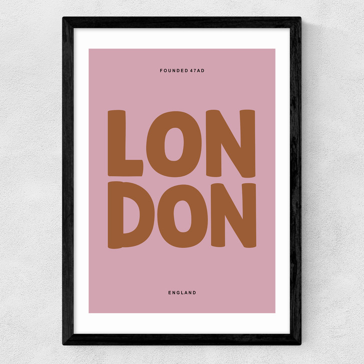 London Typography Pink