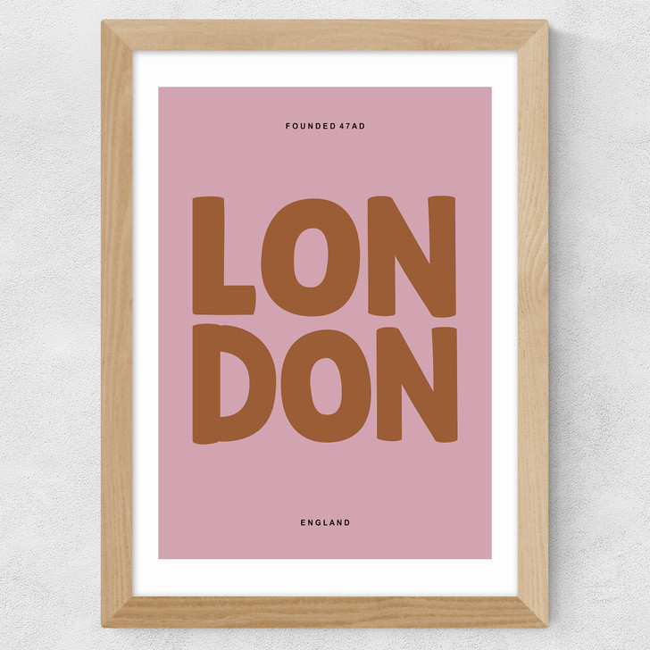 London Typography Pink
