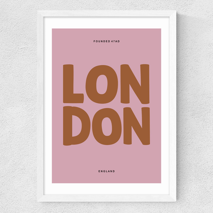 London Typography Pink
