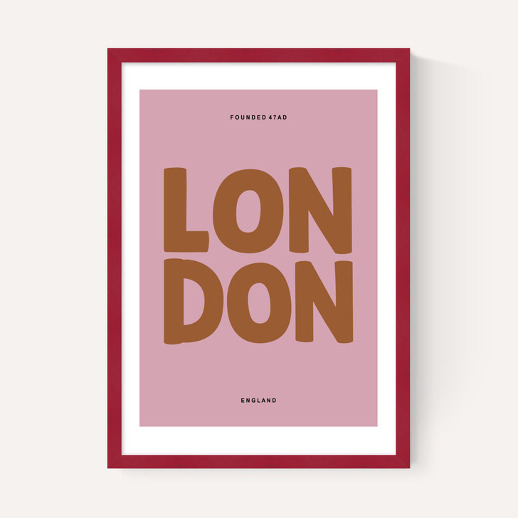 London Typography Pink