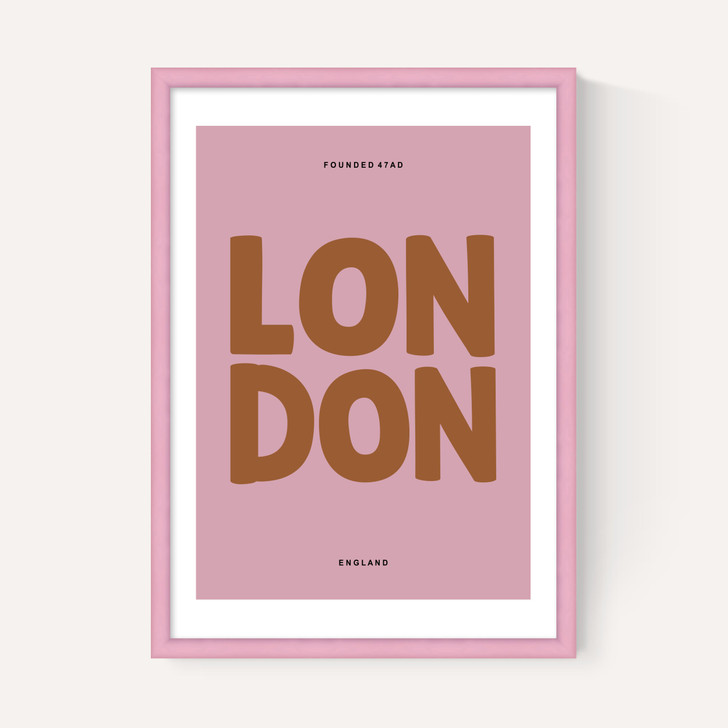 London Typography Pink
