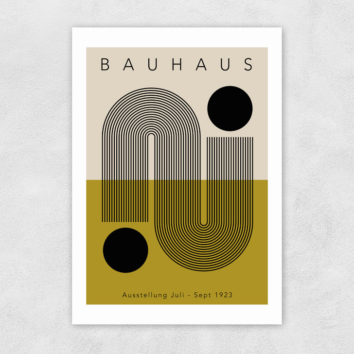 Bauhaus Black Dot Unframed Print
