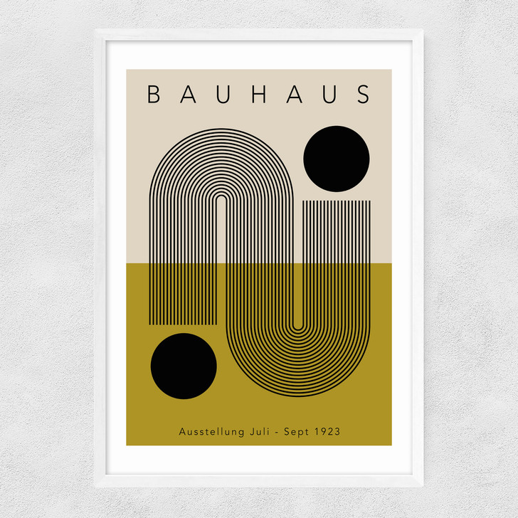 Bauhaus Black Dot Narrow White Frame