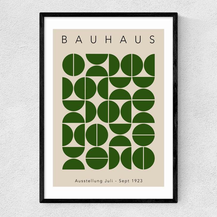 Bauhaus Green Semi Circles