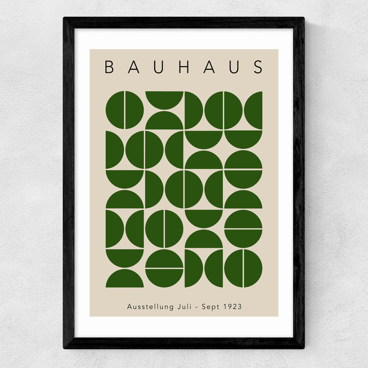 Bauhaus Green Semi Circles