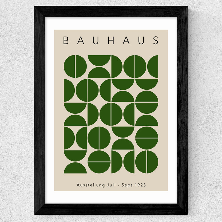 Bauhaus Green Semi Circles