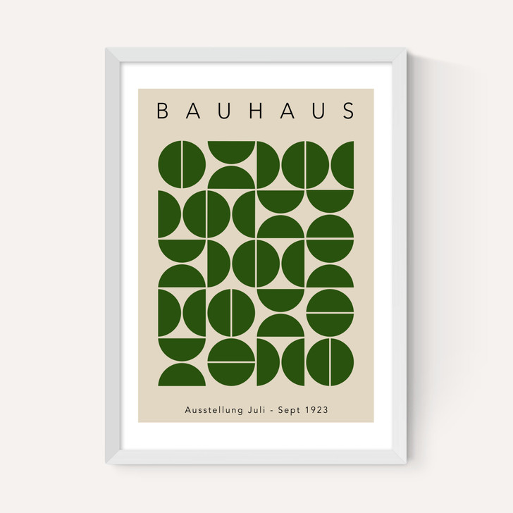 Bauhaus Green Semi Circles