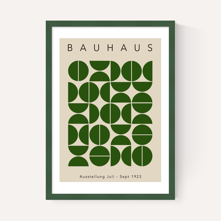 Bauhaus Green Semi Circles