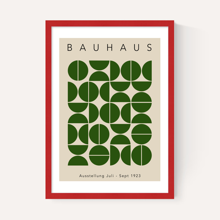 Bauhaus Green Semi Circles