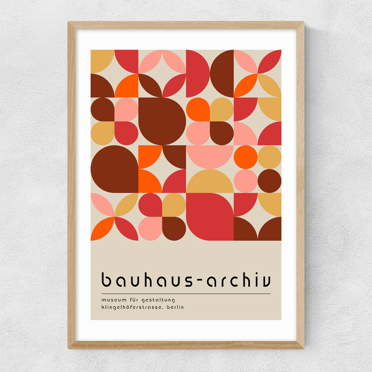 Bauhaus Autumn Mosaic Narrow Oak Frame Bauhaus Autumn Mosaic Narrow Oak Frame