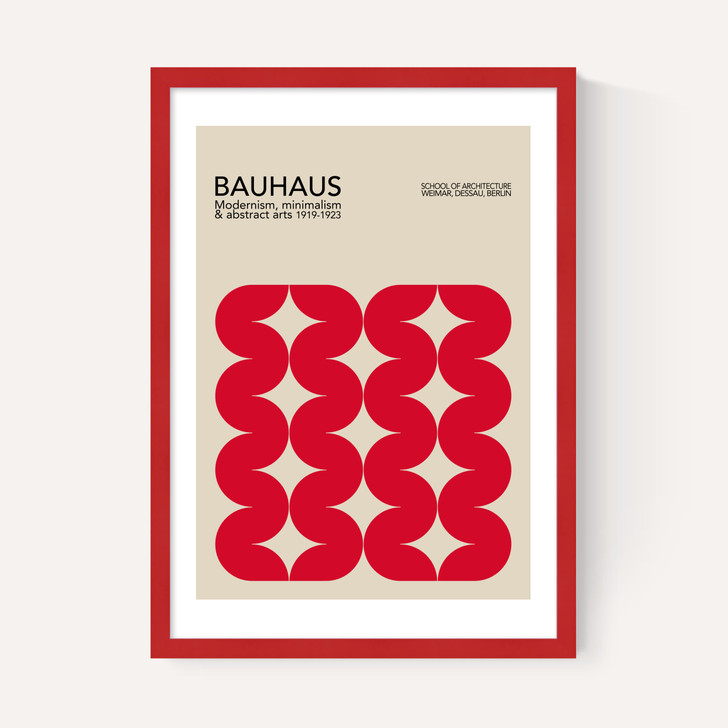 Bauhaus Red Curves