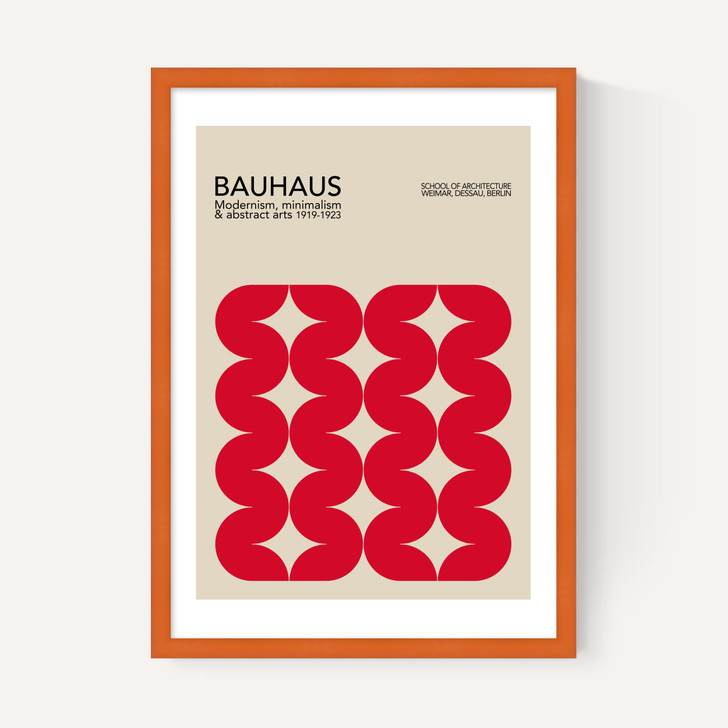 Bauhaus Red Curves