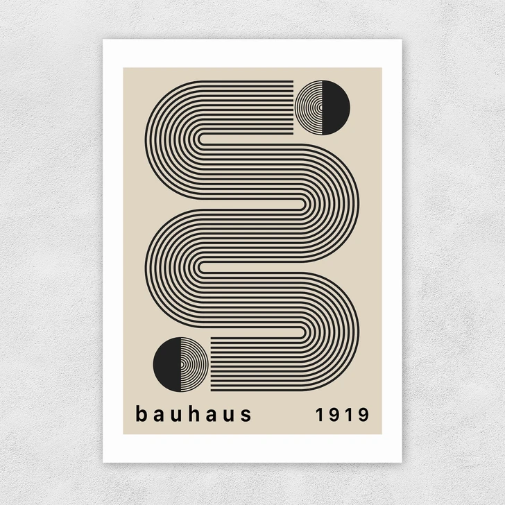Bauhaus Black Stripes Unframed Print