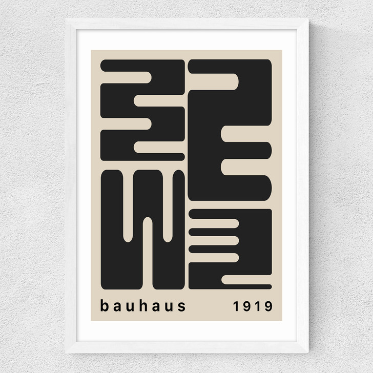Bauhaus Architecture Medium White Frame