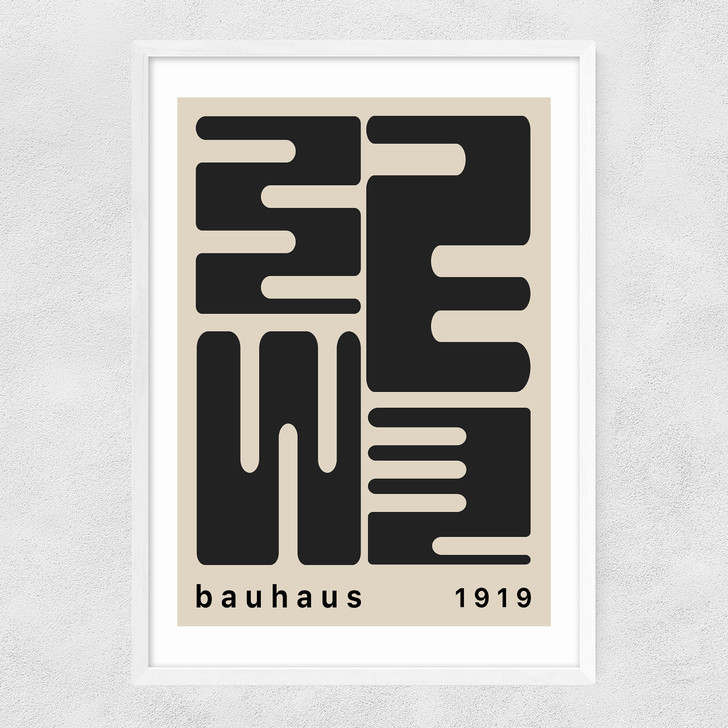 Bauhaus Architecture Narrow White Frame