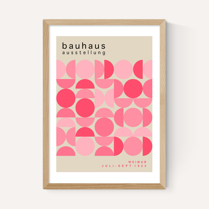 Bauhaus Pink Semi Circles