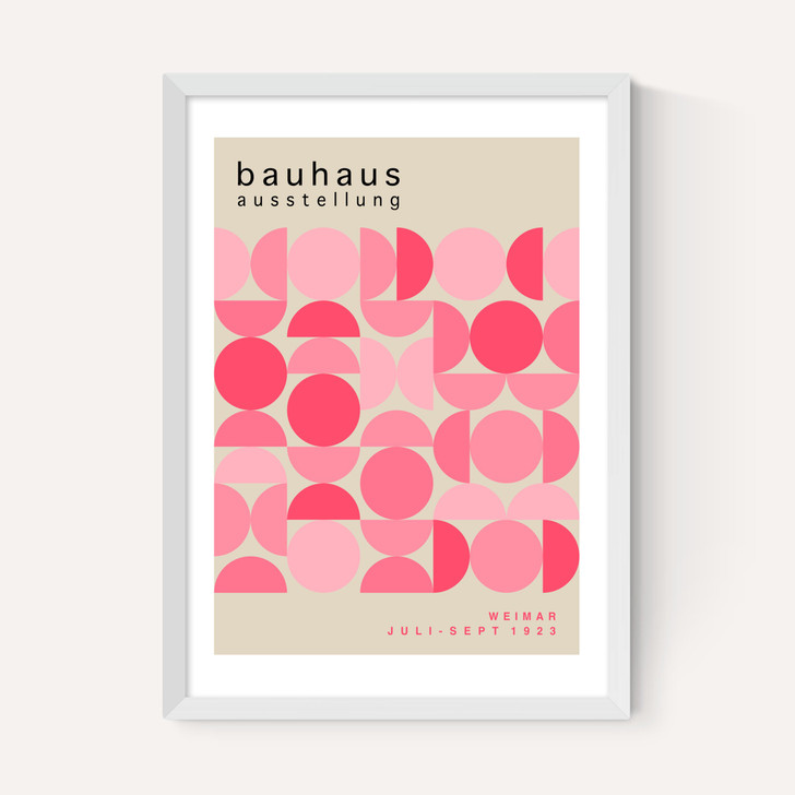 Bauhaus Pink Semi Circles