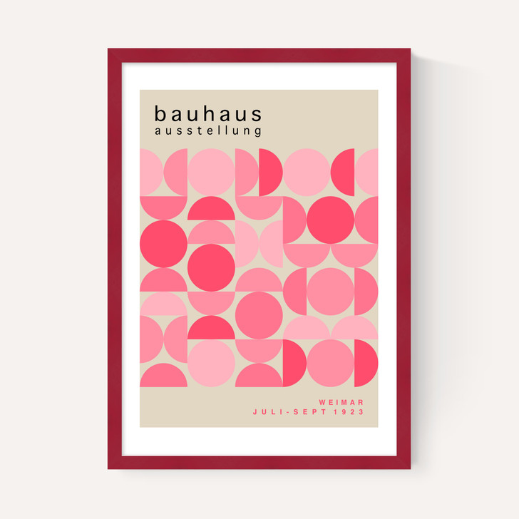 Bauhaus Pink Semi Circles