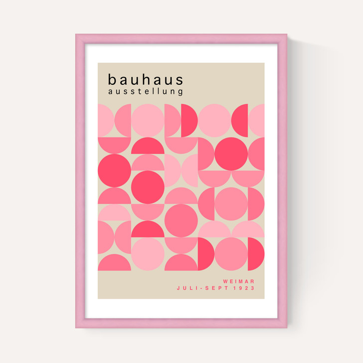 Bauhaus Pink Semi Circles