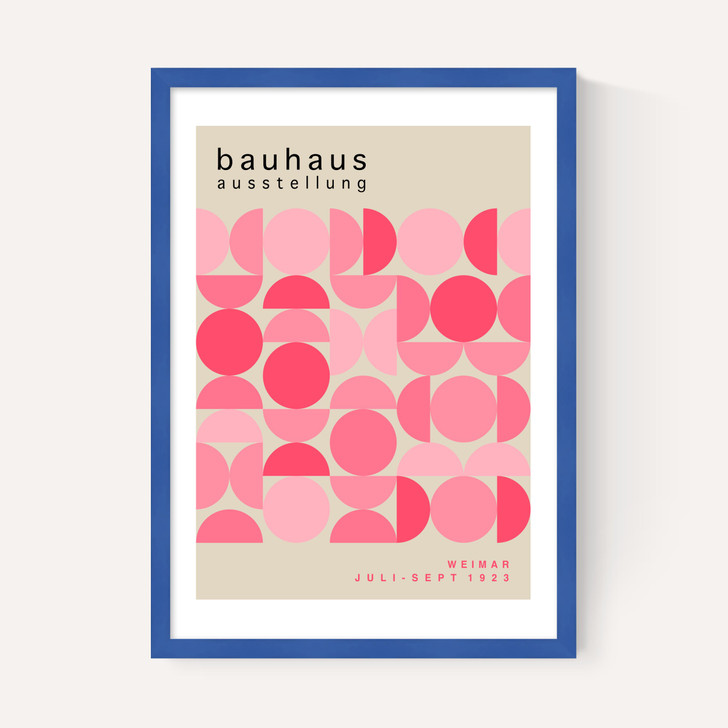 Bauhaus Pink Semi Circles