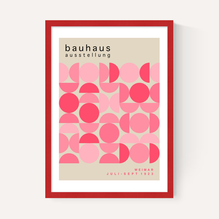 Bauhaus Pink Semi Circles