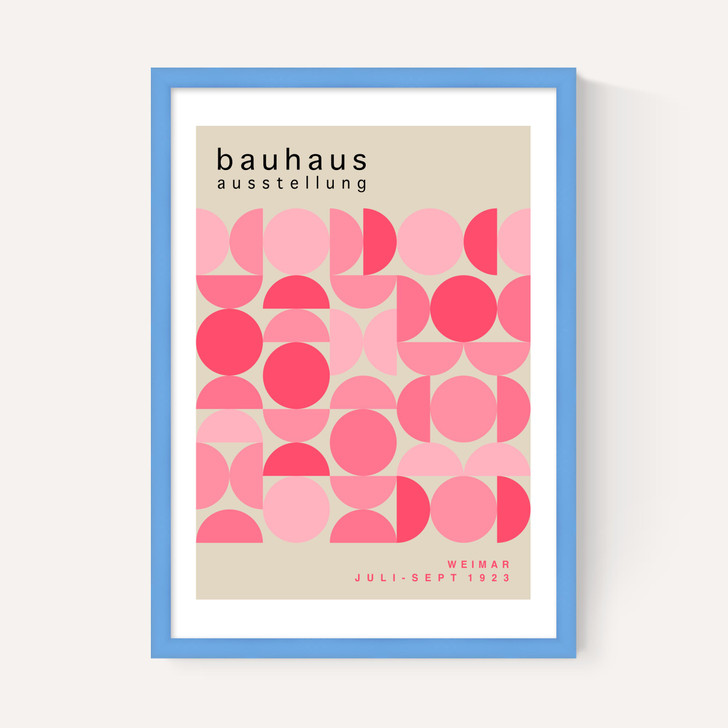 Bauhaus Pink Semi Circles