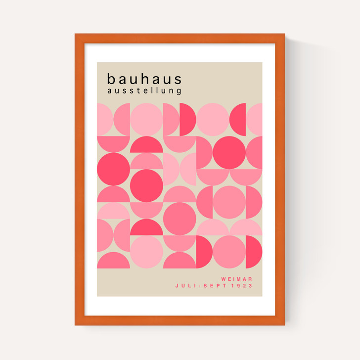 Bauhaus Pink Semi Circles