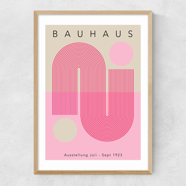 Bauhaus Pink Curve