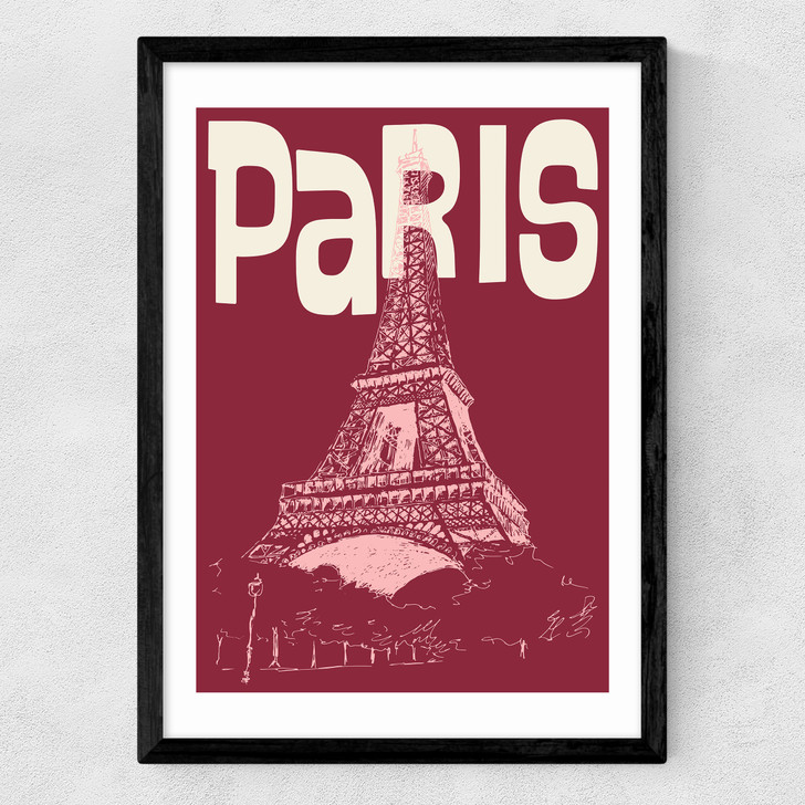 Paris City Medium Black Frame