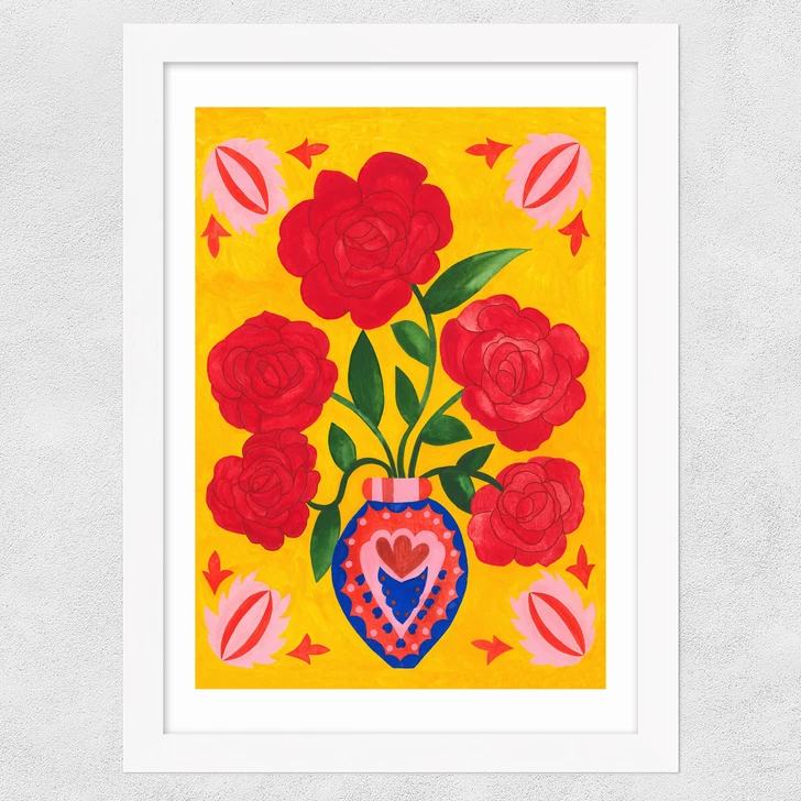 GULDASTA Wide White Frame