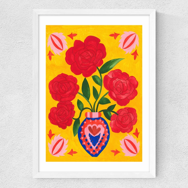 GULDASTA Medium White Frame