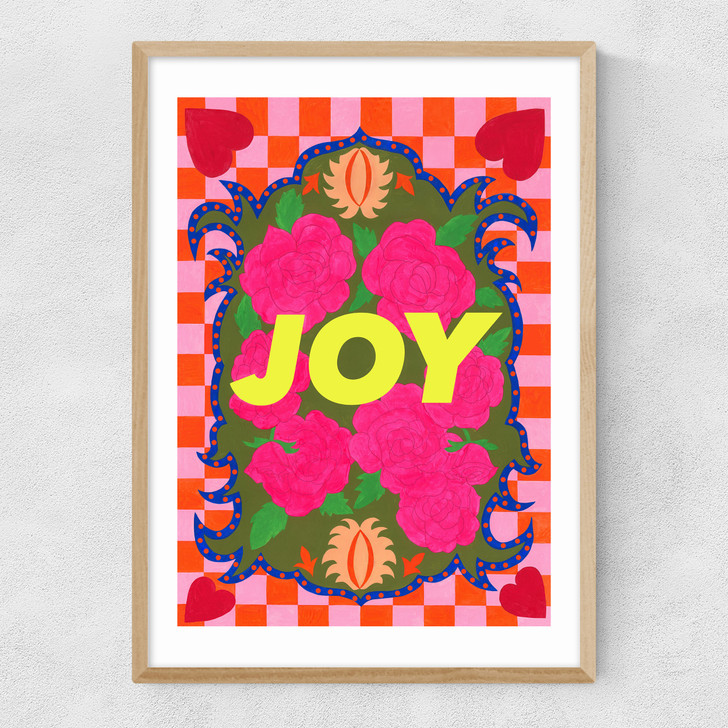Joyous Florals Narrow Oak Frame