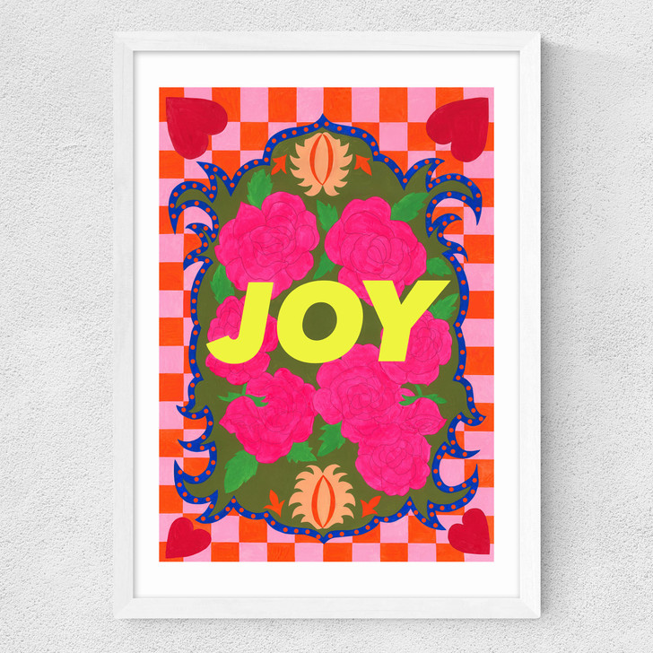 Joyous Florals Medium White Frame