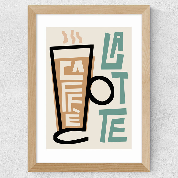 Caffe Latte Wide Oak Frame