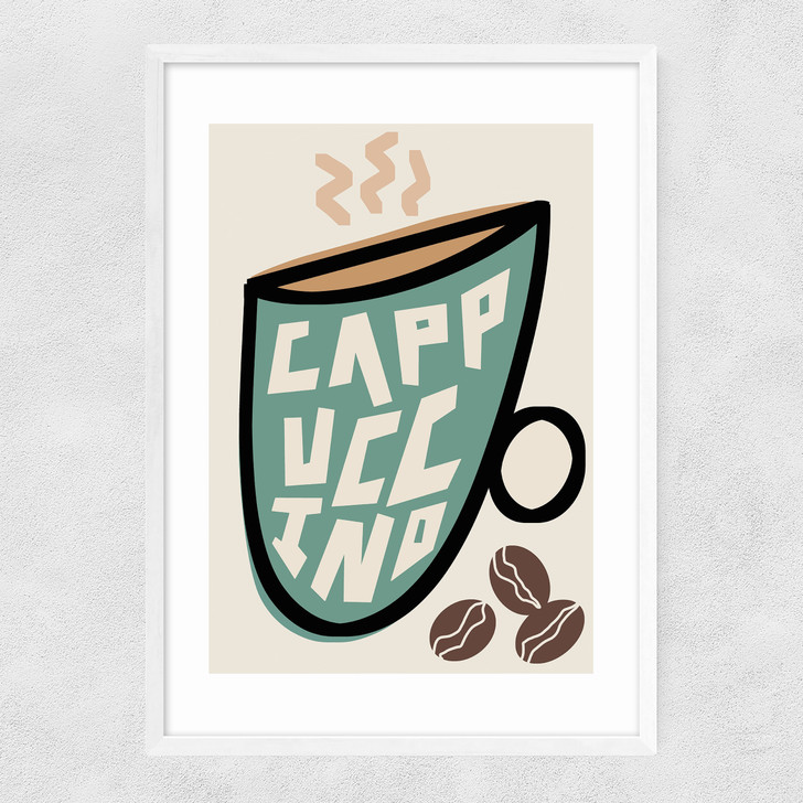 Cappuccino Narrow White Frame