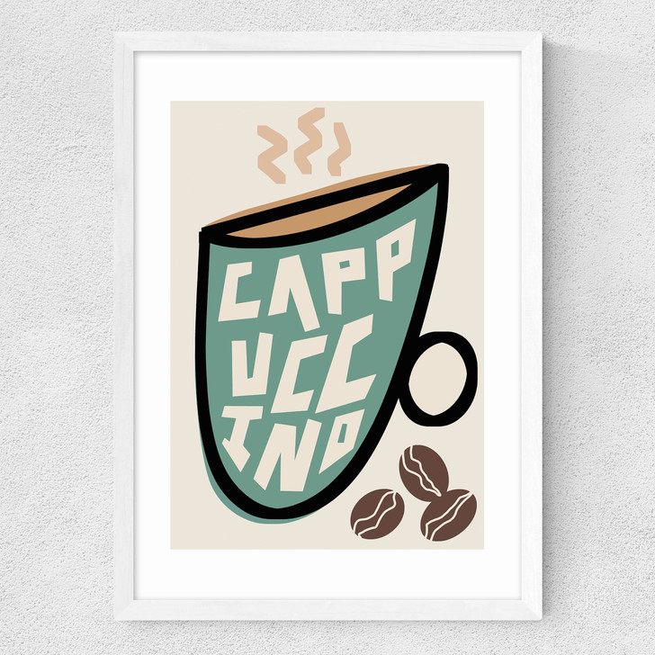 Cappuccino Medium White Frame