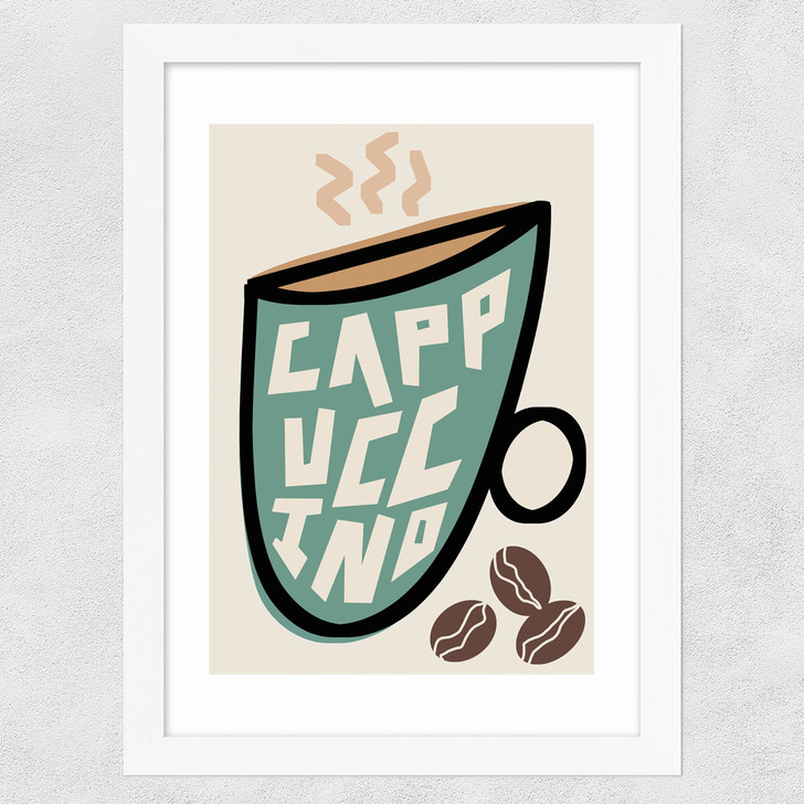 Cappuccino Wide White Frame