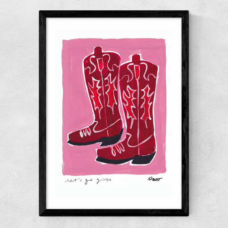 Cowboy Boots Medium Black Frame